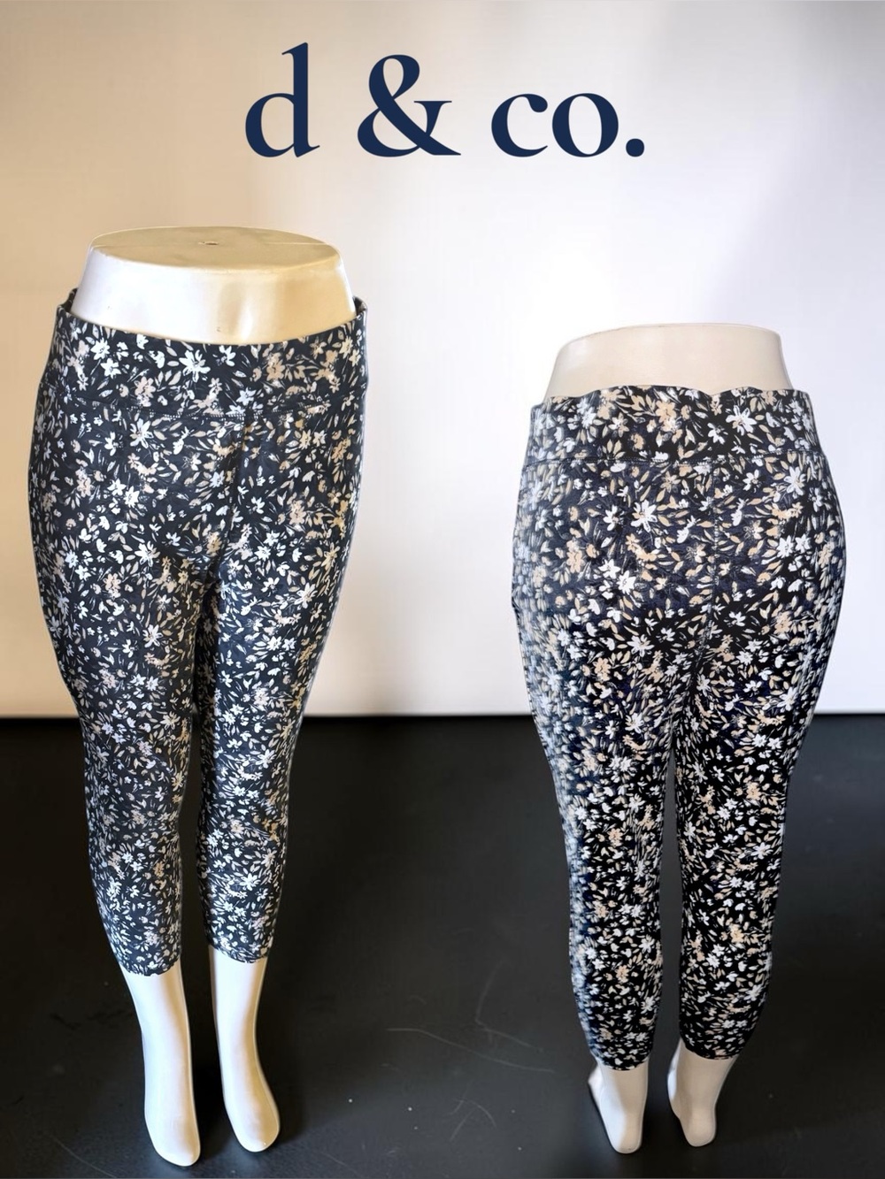 d & co. Active l Floral Print l High-Rise Crop Leggings l M l EUC